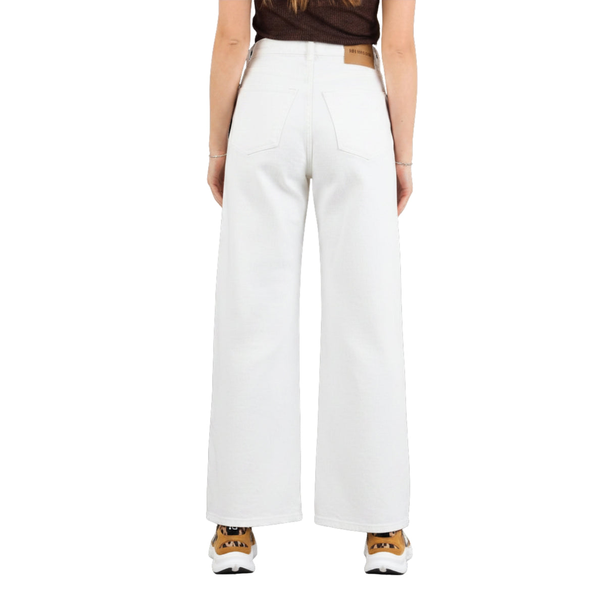 Jeans Selene a palazzo 5 tasche - Bianco