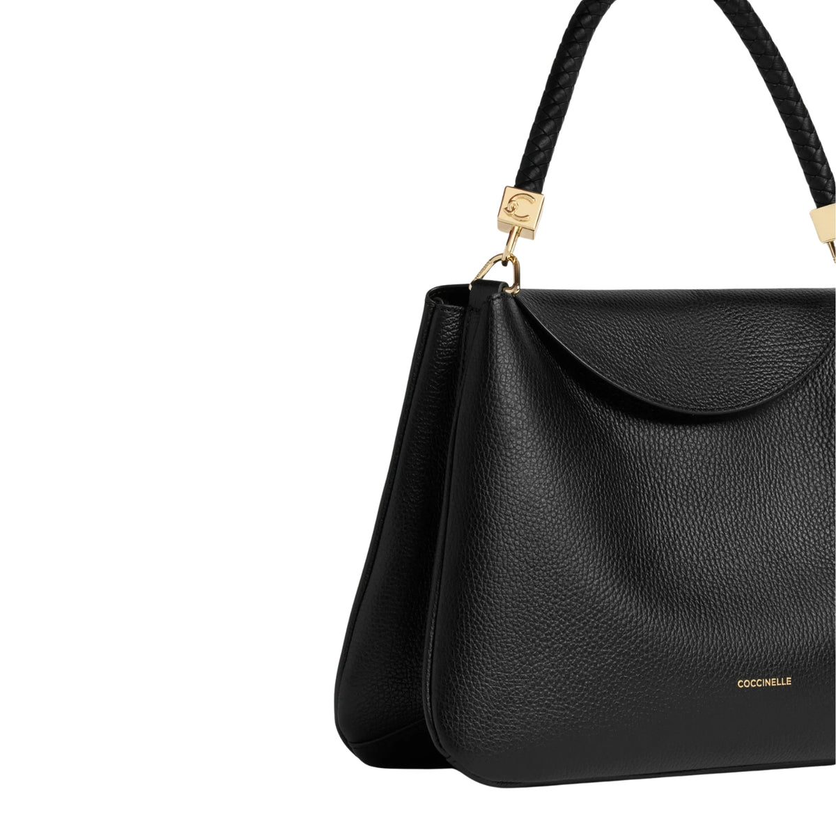 Borsa Tiggy con manico intrecciato removibile - Nero