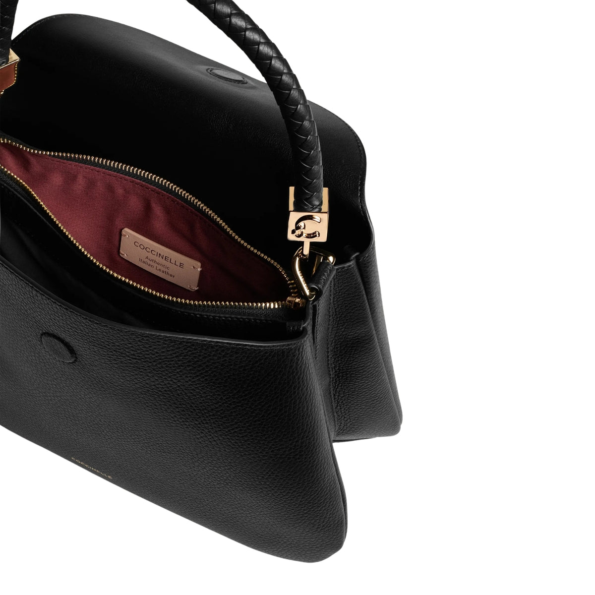 Borsa Tiggy con manico intrecciato removibile - Nero
