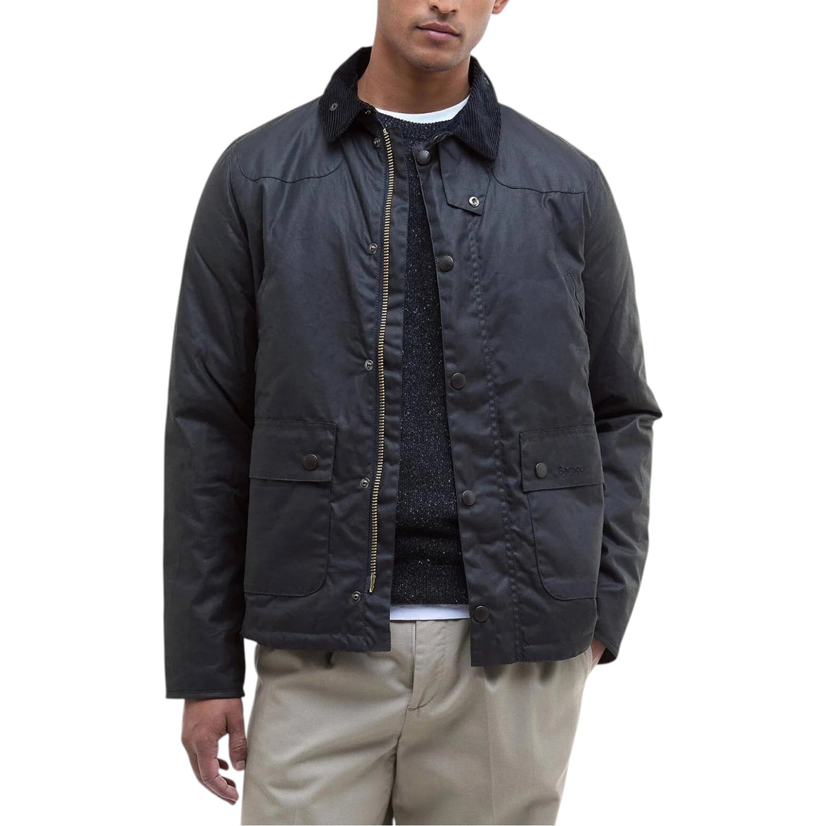 Giacca in cotone cerato Reelin - BLU
