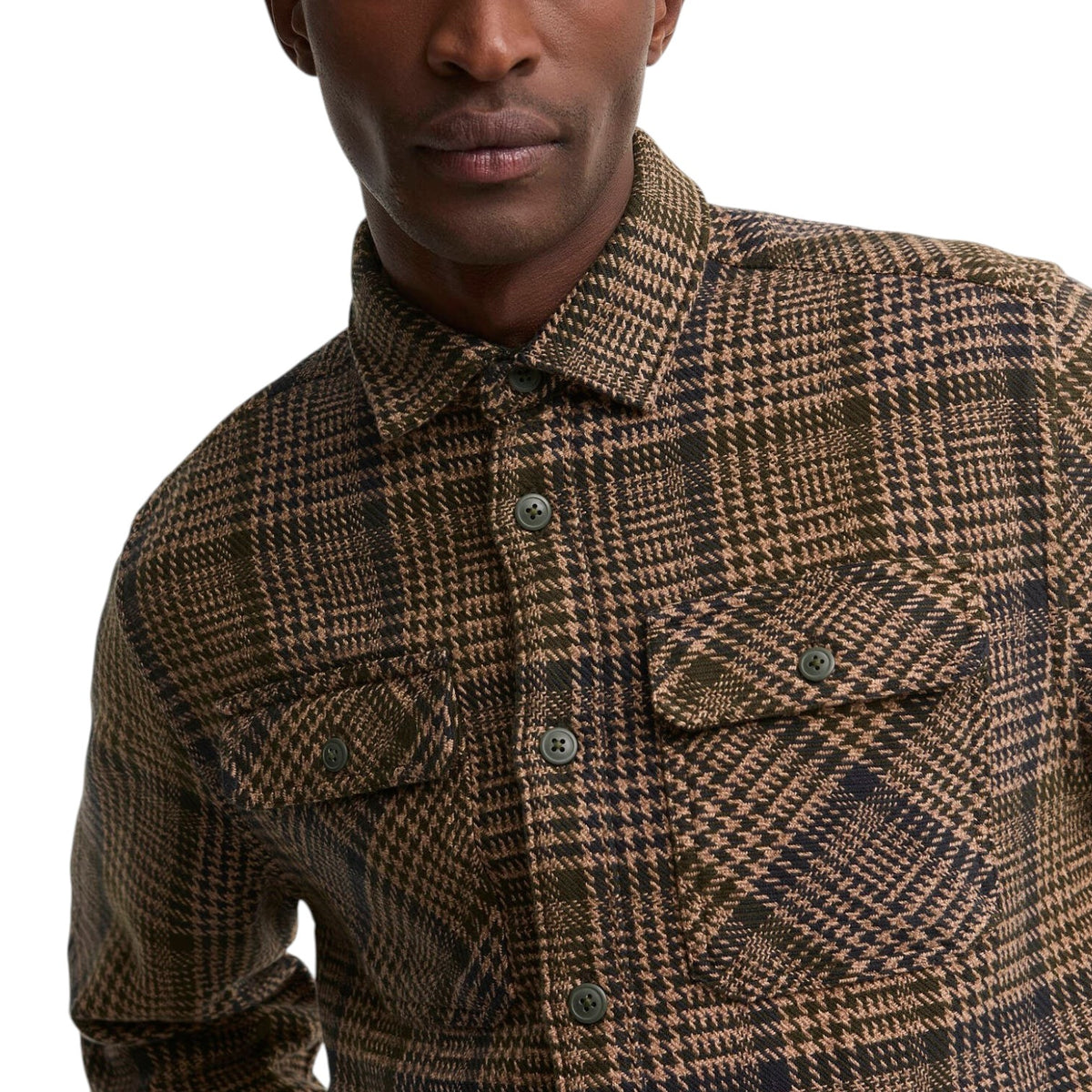 Camicia Millom dal taglio morbido con motivo pied-de-poule