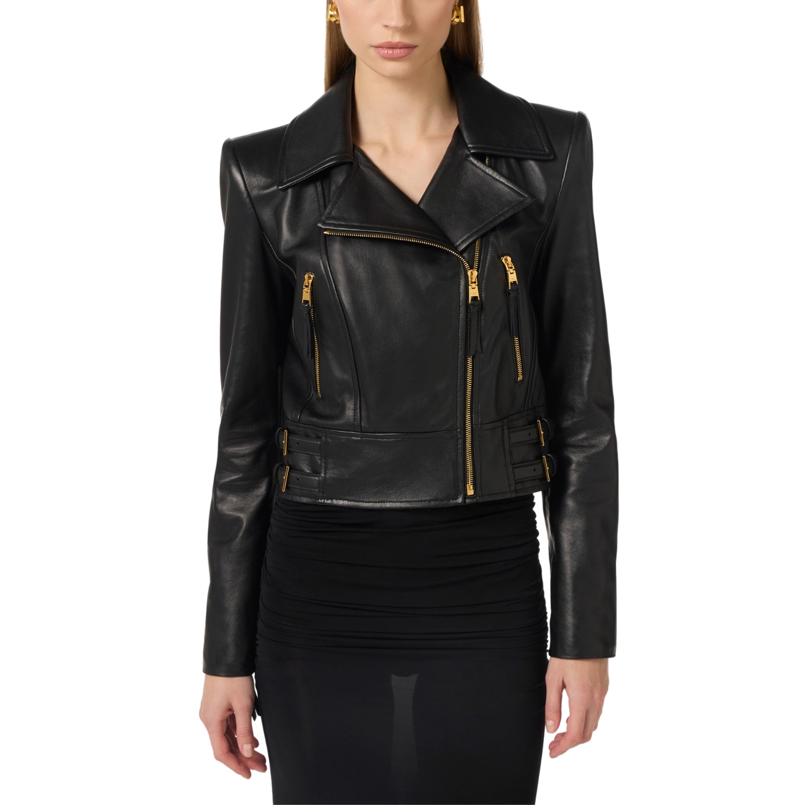 Giacca biker in pelle