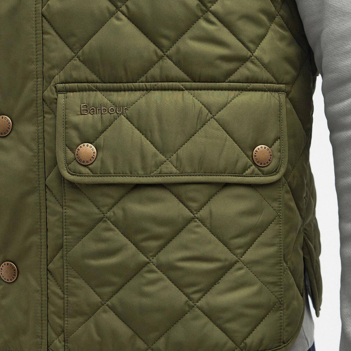 Gilet Lowerdale trapuntato a rombi - Verde