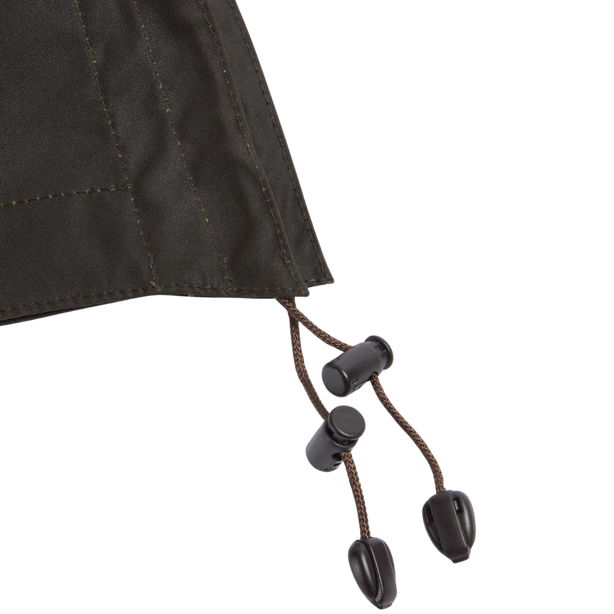 Cappuccio oversize in cotone cerato Sylkoil - Oliva