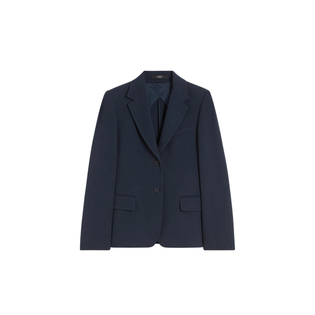 Blazer monopetto in jersey double di cotone - Blu