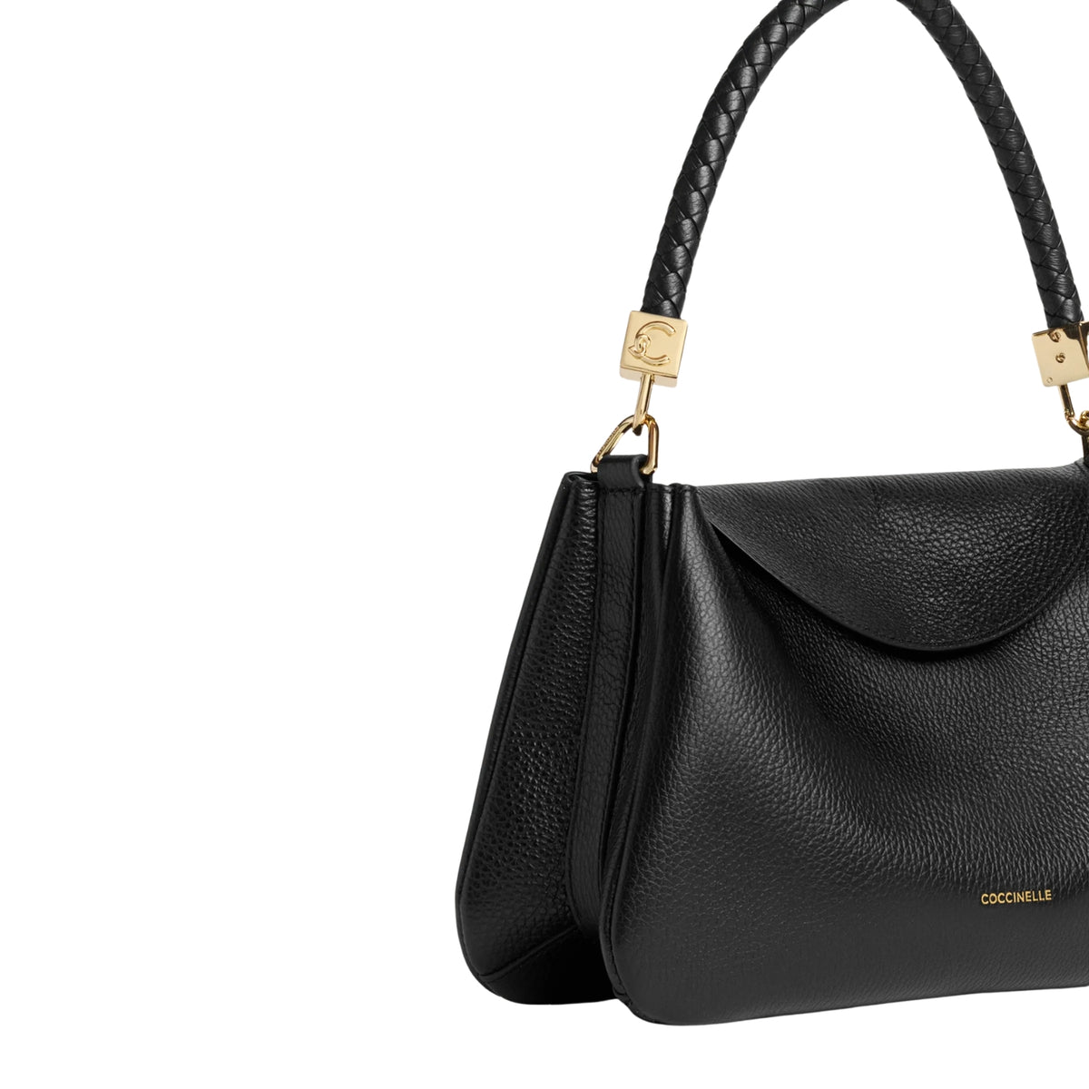 Borsa Tiggy con manico intrecciato removibile - Nero
