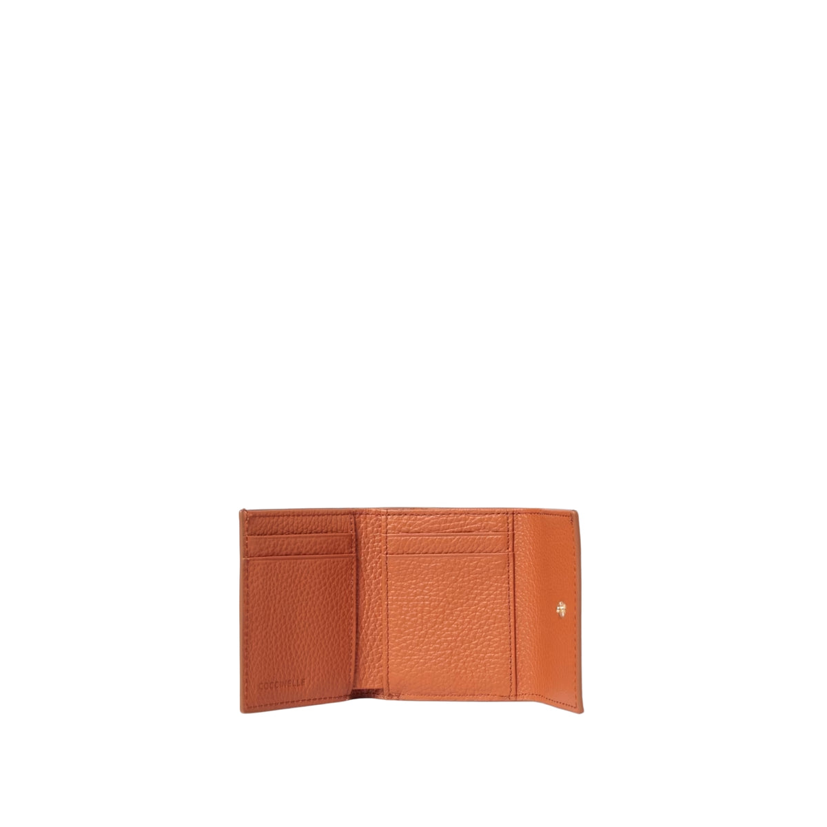Mini portafoglio con patta linea Metallic - Cuoio