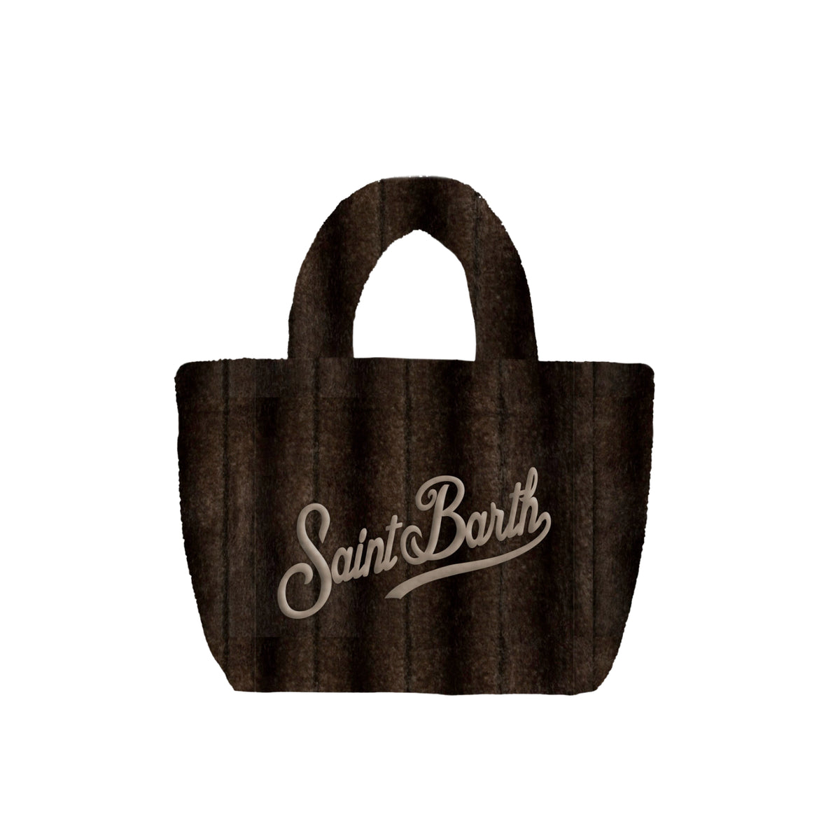 Borsa Colette effetto pelliccia con ricamo logo - MARRONE
