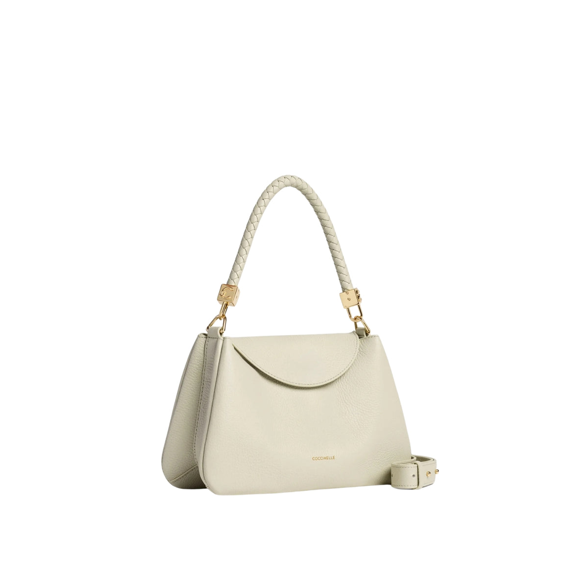 Borsa Tiggy con manico intrecciato removibile - Verde