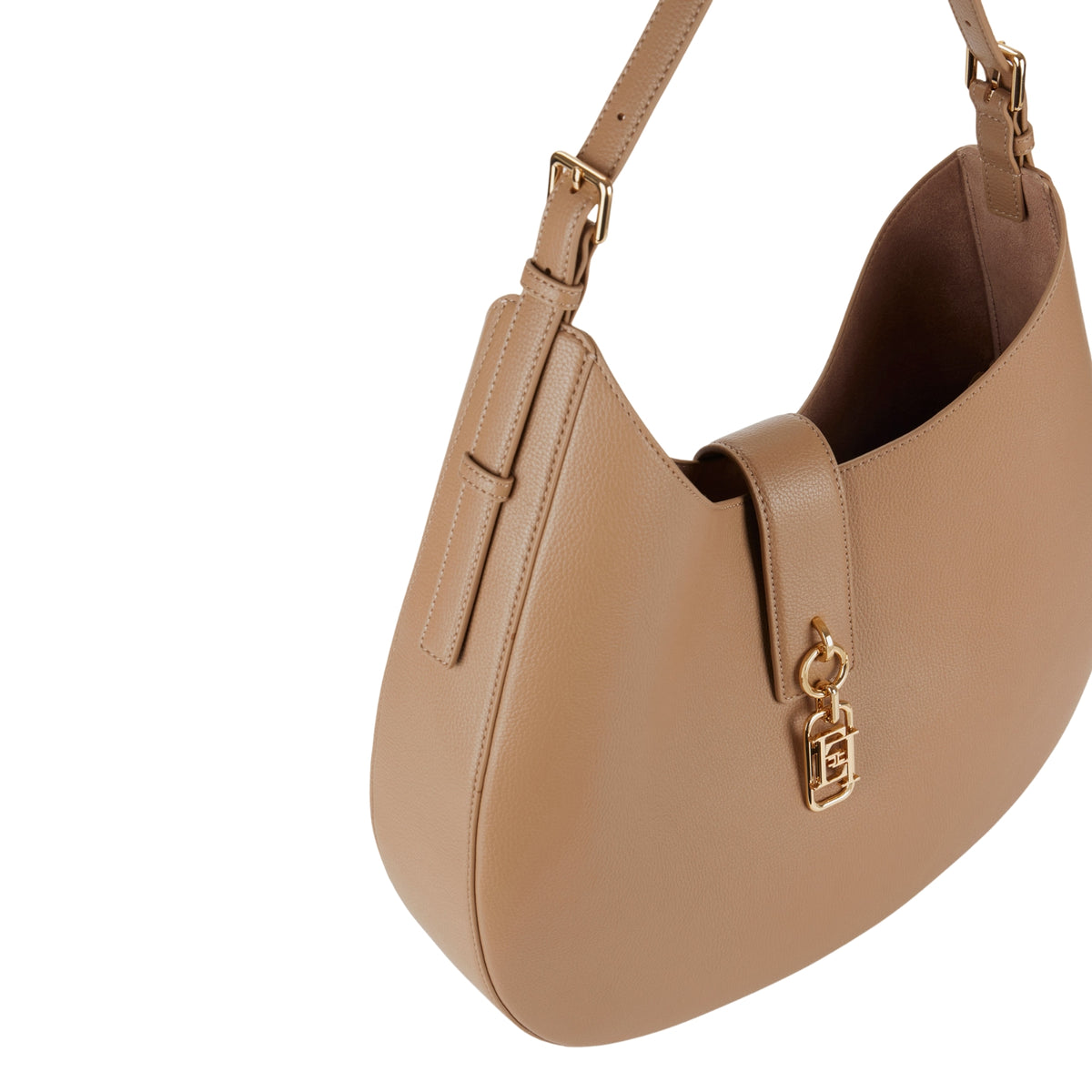 EF Borsa hobo tonda con charm - Argilla