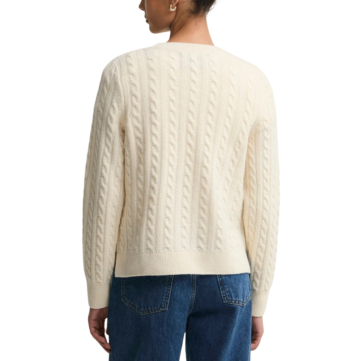 Maglione misto lana Ashdown con taglio morbido e lavorazione a trecce