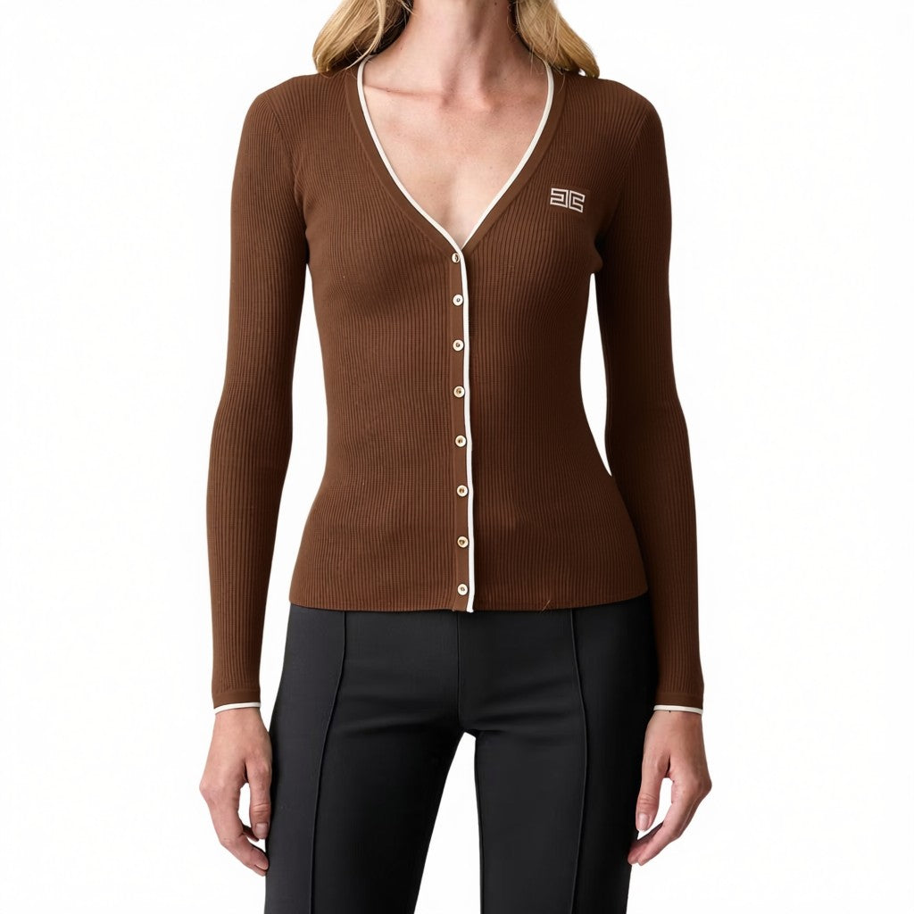 Cardigan in maglia a costine - SIGARO